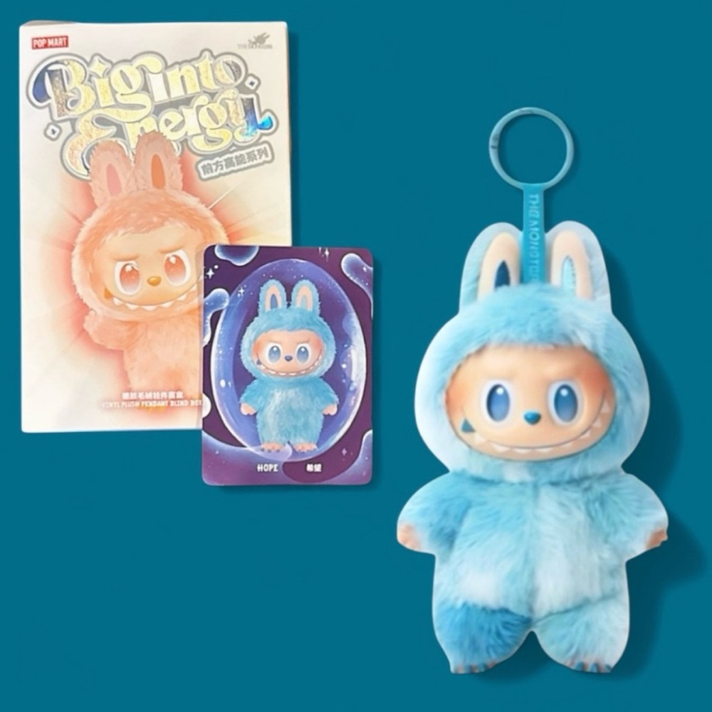 POP MART Labubu HOPE Big Into Energy Vinyl Face Plush Pendant Keychain BIE
